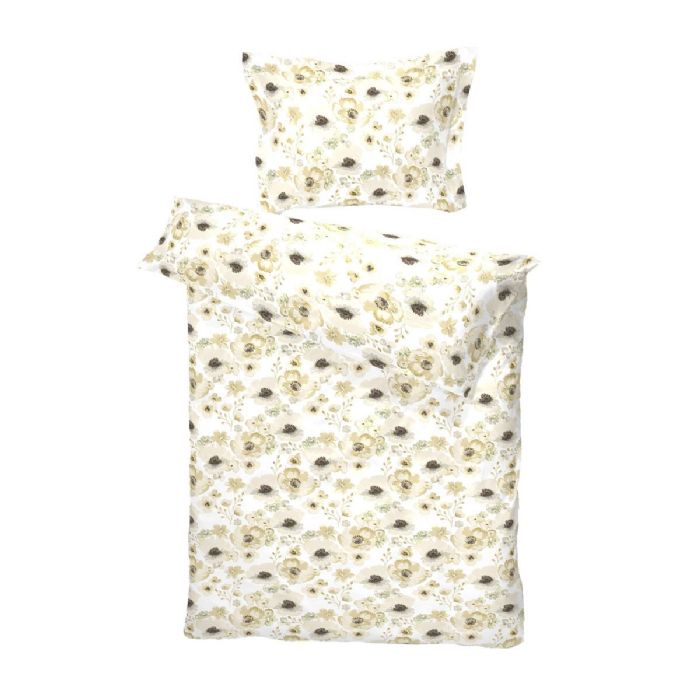 Billede af Borås Cotton sengetøj - 140x200 cm - Adria yellow - Sengesæt i 100% bomuldssatin - Borås Cotton sengelinned